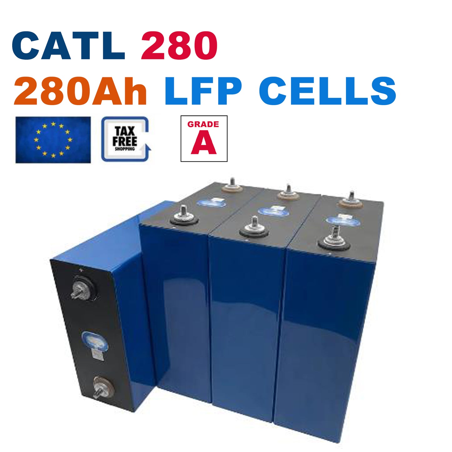 4PCS 3.2V CATL 280Ah Grade A LiFePO4 Battery Cells,EU Stock