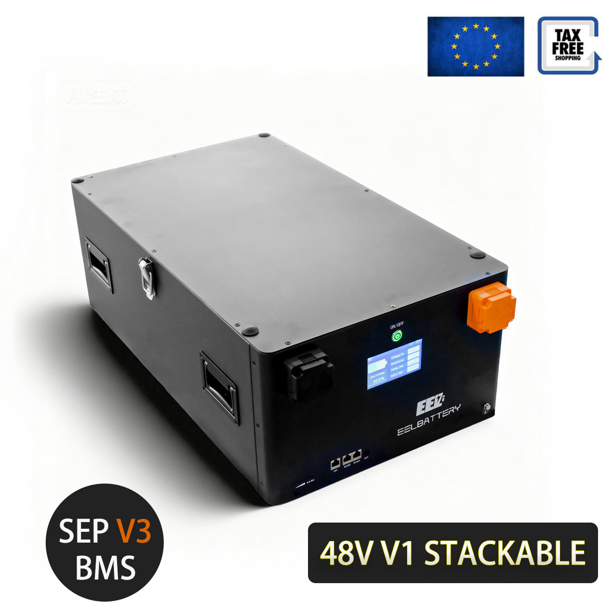 EEL 48V 200A Stackable DIY Battery kit with SEP 3.0 Buletooth BMS,For Solar System,EU Stock