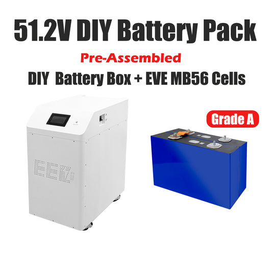 EU Stock – EEL 32kWh 51.2V 16S 628Ah EVE MB56 DIY Vertical Battery Kit with 300A JK V19 BMS – Pre-Order