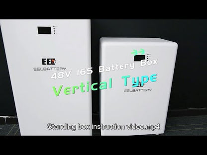 EEL-48V 16S DIY Vertical white Battery  Case with 200A Bluetooth EN BMS for solar Energy Storage,EU stock