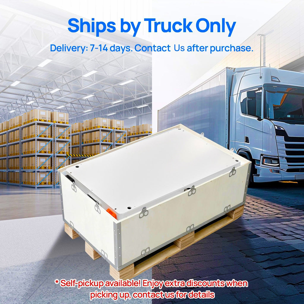 The EEL48V JK V6 16kwh battery is delivered by truck at the end of the shipment. Our overseas warehouses also support door-to-door pickup, which can save you some shipping costs.